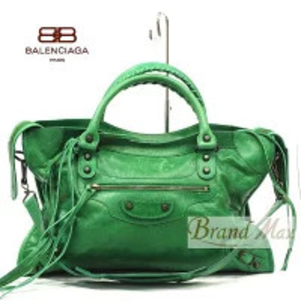 Balenciaga Editors Bag The City Green